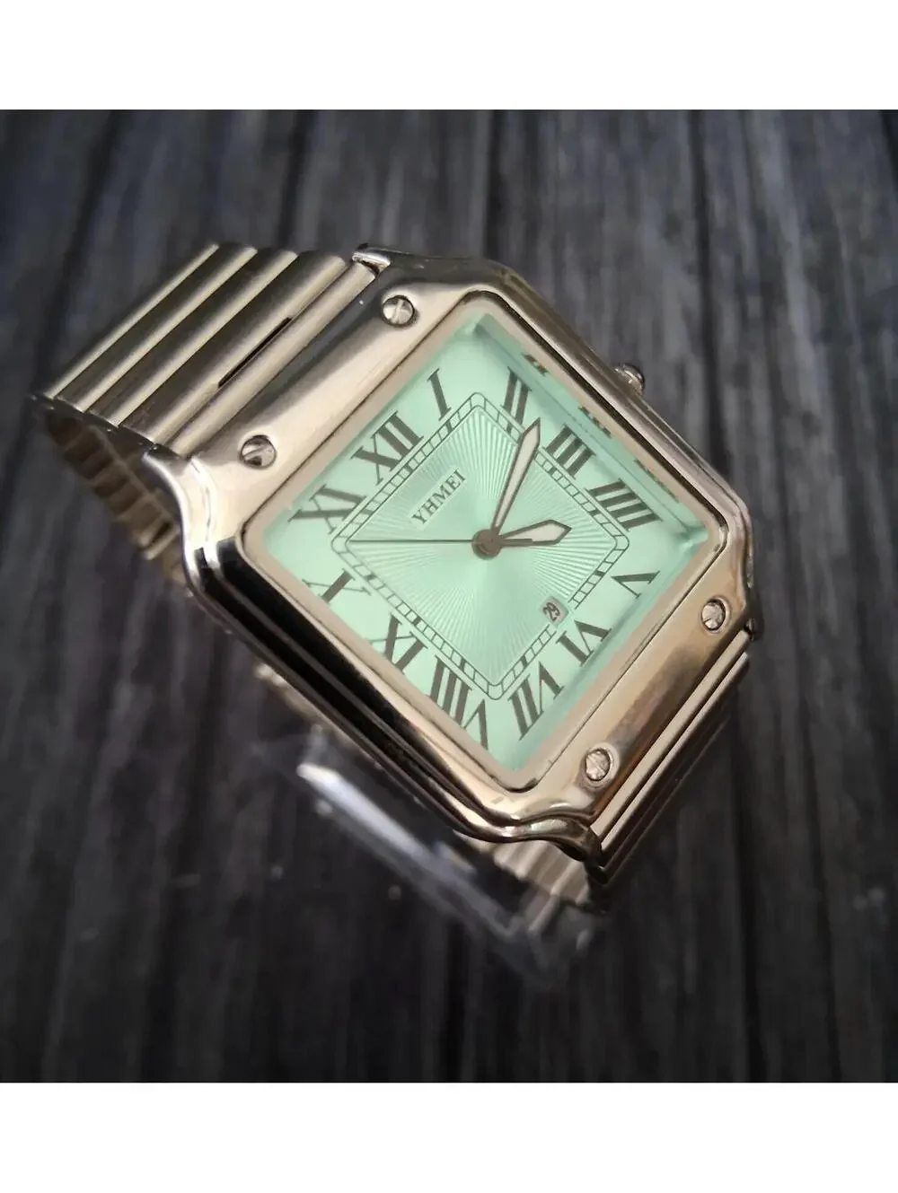 Vintage‎ Inspired Square Milano Mens Tiffany Roman Dial Watch